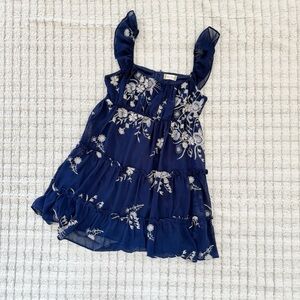 Altar'd State Deep Blue Embroidered Dress